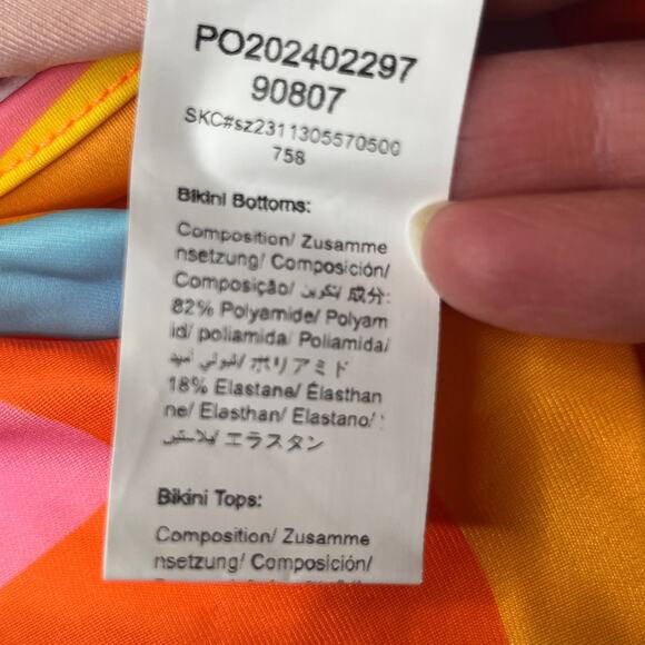 Soly Hux Tankini Ruffle Geometric Neon Swimsuit New Large - Picture 11 of 13